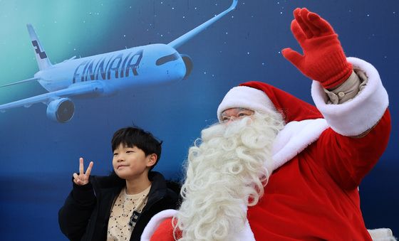 산타클로스와 함께 '찰칵'