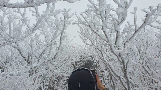 덕유산 향적봉서 설경에 푹