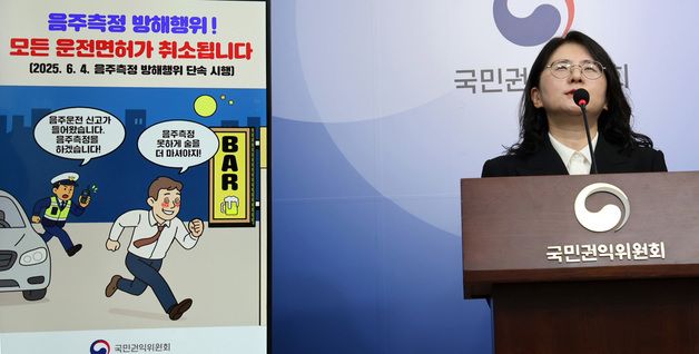 음주측정 방해행위 '모든 운전면허 취소'