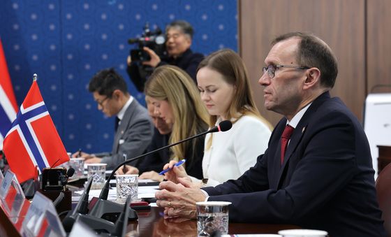 한-노르웨이 외교장관회담 참석한 에스펜 바르트 아이데 장관