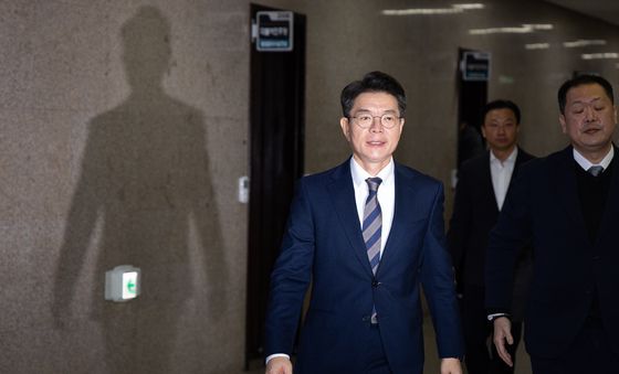 민주당대표실 향하는 정원오 성동구청장