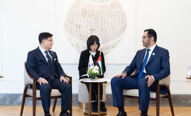 김성환 장관, UAE 산업첨단기술부 장관과 양자 회담