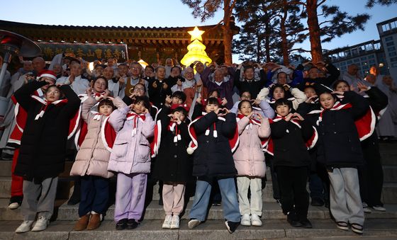 '조계사 크리스마스 트리 점등식'