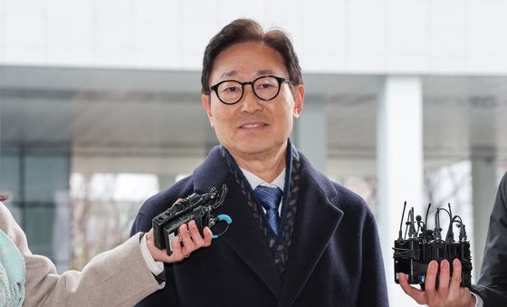 패스트트랙 1심 선고 출석하는 박범계 의원