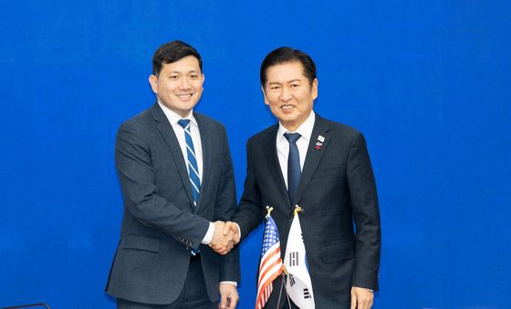 케빈 김 주한미국대사대리 맞이한 정청래 민주당 대표