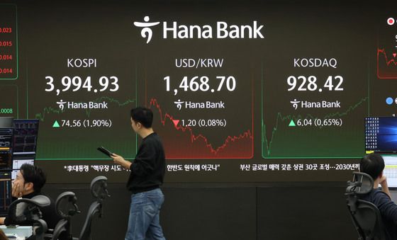 코스피-코스닥 상승, 원달러환율 하락