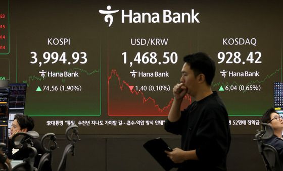 코스피-코스닥 상승, 원달러환율 하락