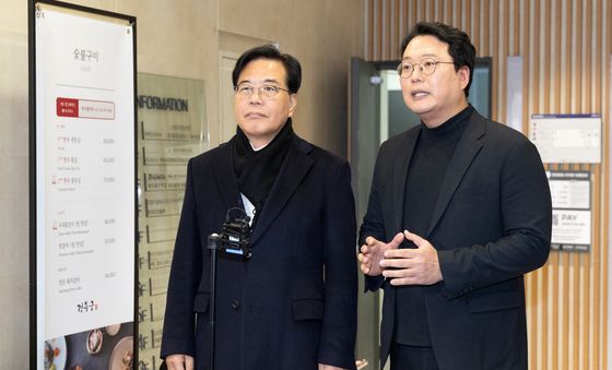 '통일교 특검 합의' 회동 결과 브리핑하는 천하람 원내대표