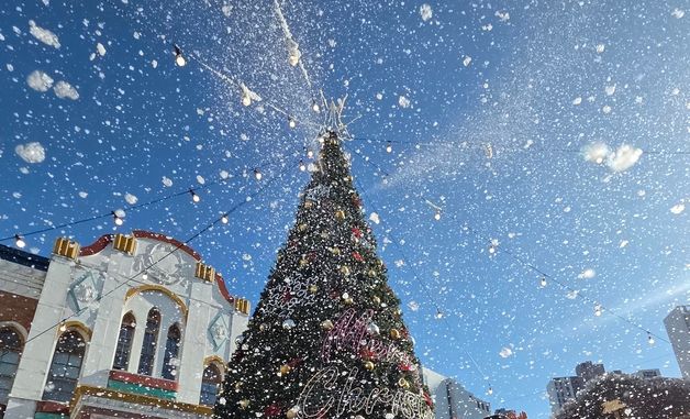'와 눈이다' 익산 크리스마스 마켓에 내리는 인공 눈