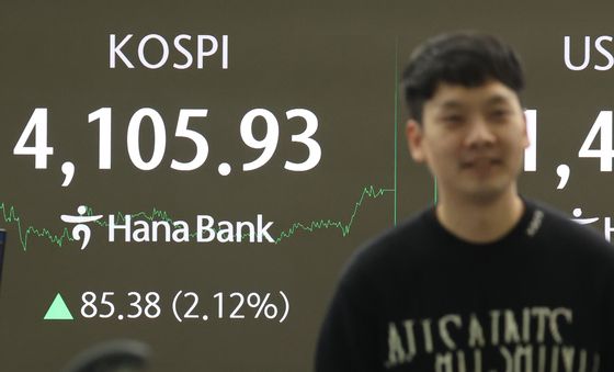 코스피 85포인트 상승…강한 반등세