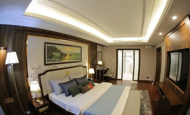 北 삼지연에 새로 준공된 청봉호텔 내부 호실 모습