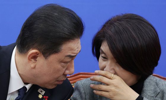 머리 맞댄 김병기·한정애