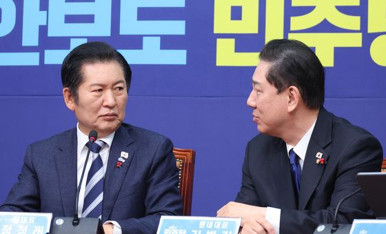 현안 논의하는 정청래·김병기