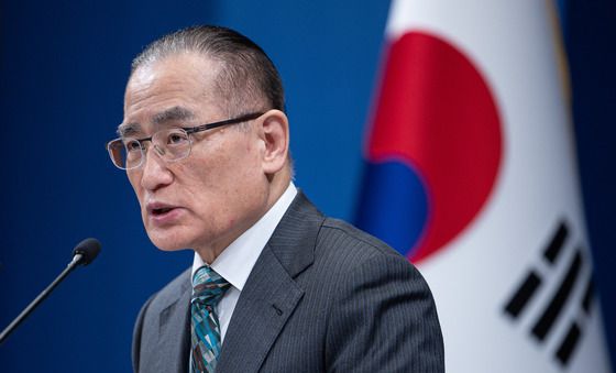 미국·캐나다·일본 방문 관련 브리핑 하는 위성락 안보실장