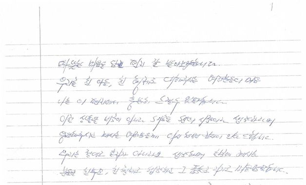 겨레얼통일연대, 우크라이나군 생포된 북한군 포로 친필 편지 공개