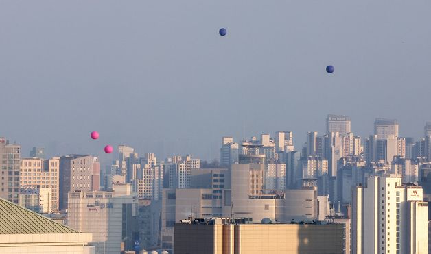 세운4지구 고도측정 위해 서울 도심에 뜬 풍선