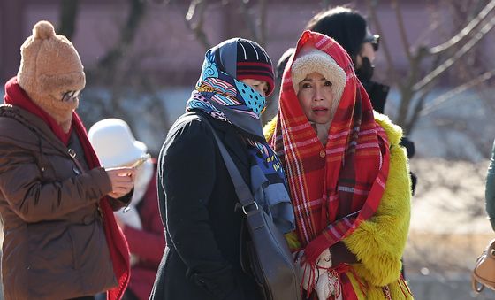 성탄 한파에 완전무장