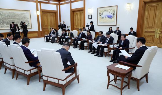 이재명 대통령, 청와대서 첫 차담