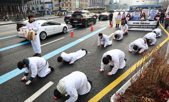 '청와대 비정규직 고용보장을 촉구하며'