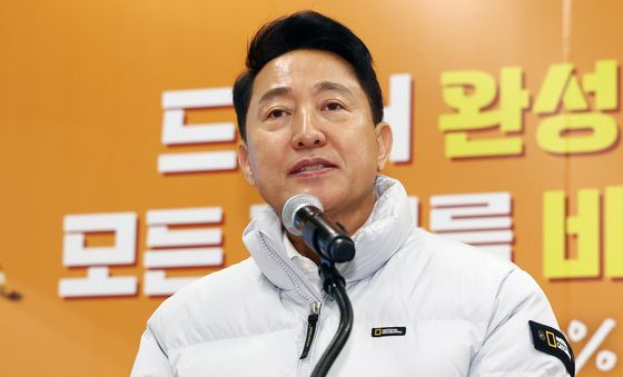 1역사 1동선 확보 기념행사서 인사말 하는 오세훈 시장