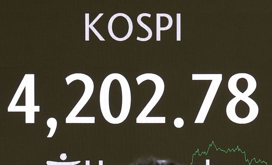 38거래일 만에 장중 4200선 탈환한 코스피