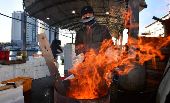 영하로 뚝 떨어진 아침