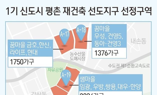 1기 신도시 평촌 재건축 선도지구 선정구역