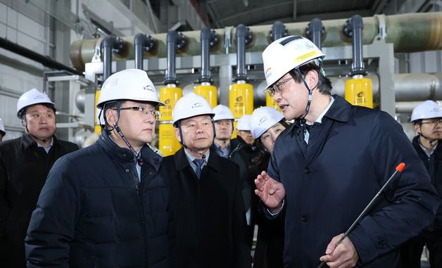 김성환 장관, 대산임해 해수담수화사업 현장 방문