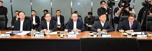 M.AX얼라이언스-국민성장펀드 간담회 참석한 은행장들