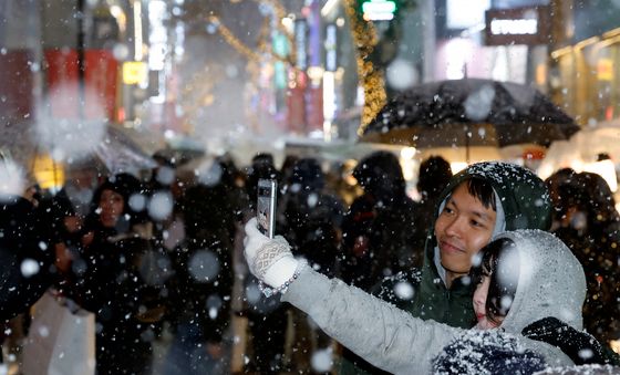 첫눈이 만든 행복한 추억