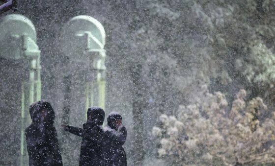 퇴근길 '폭설급 첫눈'