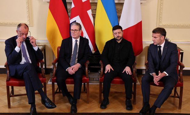 [포토] 우크라이나와 영·프·독 회담