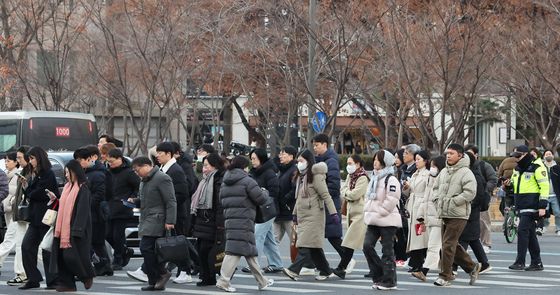 영하권 날씨 보인 출근길