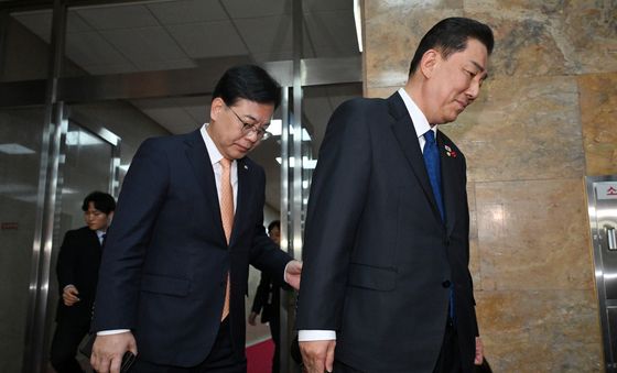 국회의장과 회동 마친 김병기·송언석