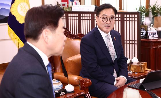 오영훈 제주지사 접견하는 우원식 의장