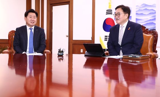 오영훈 제주지사 접견하는 우원식 의장