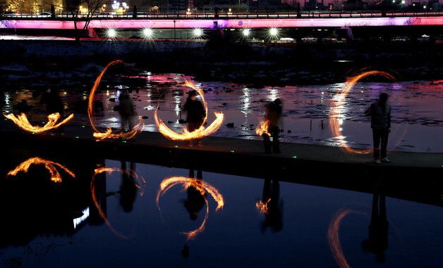 액운 쫓는 쥐불놀이