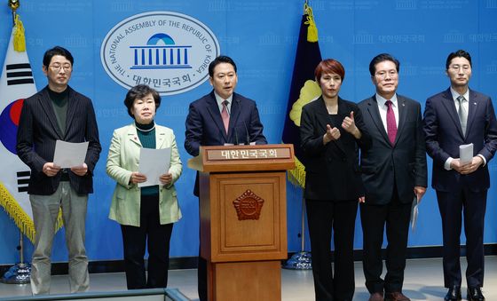 기자회견 연 與 '명태균 특검법 문제있어'