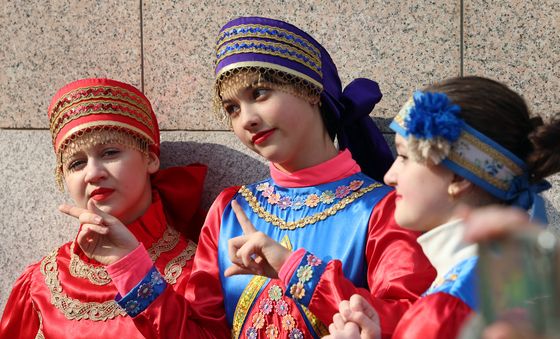 '마슬레니차' 즐기는 러시아인들