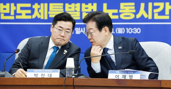 대화하는 이재명·박찬대