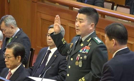 증인선서 나선 김현태 단장