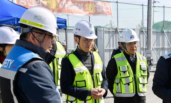 '강릉~제진 일반철도 건설현장' 제2공구 시찰