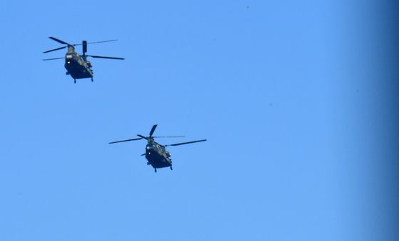 욱군 치누크 헬기 출동