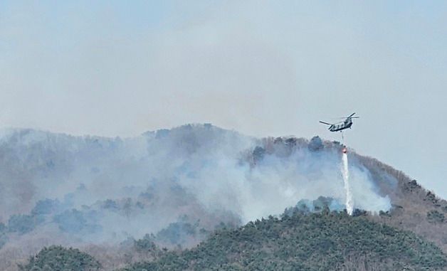 다시 살아난 산청 산불 화재