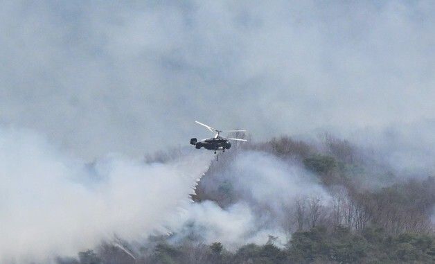 공군, 경북 산불진화 총력