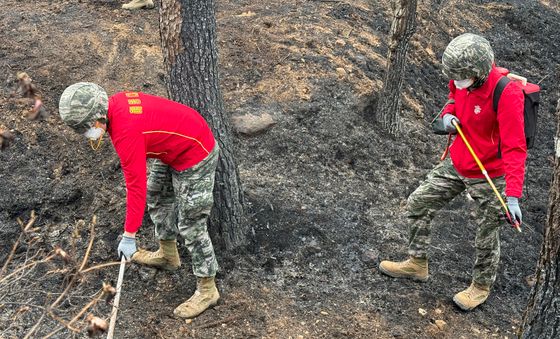 해병대, 잔불 진화