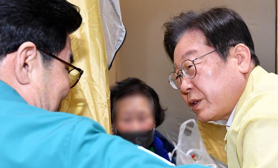 이재명 '산불 이재민 걱정'