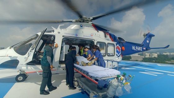 LG전자, '날아다니는 응급실' 닥터 헬기로 임직원 생명 지킨다.