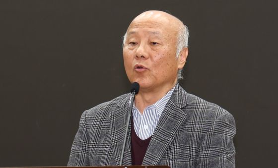 인사말 하는 박석운 내란청산·사회대개혁 비상행동 공동의장