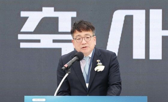 북당진-신탕정 송전선로 준공식서 축사하는 최남호 산업부 2차관